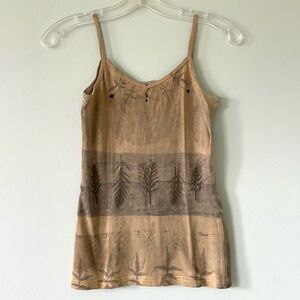 handmade tank top eco-printed with plants